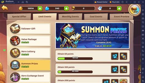 idle heroes summon event